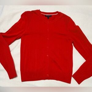 🍒 Banana Republic Red Button-Front Cardigan | Size M